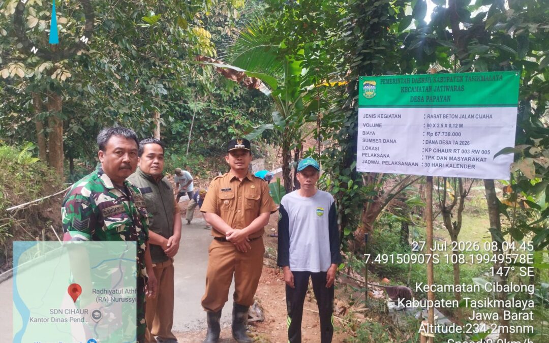 Desa Papayan Terus Bangun Infrastruktur, Jalan Cijaha Diperbaiki melalui Dana Desa 2026