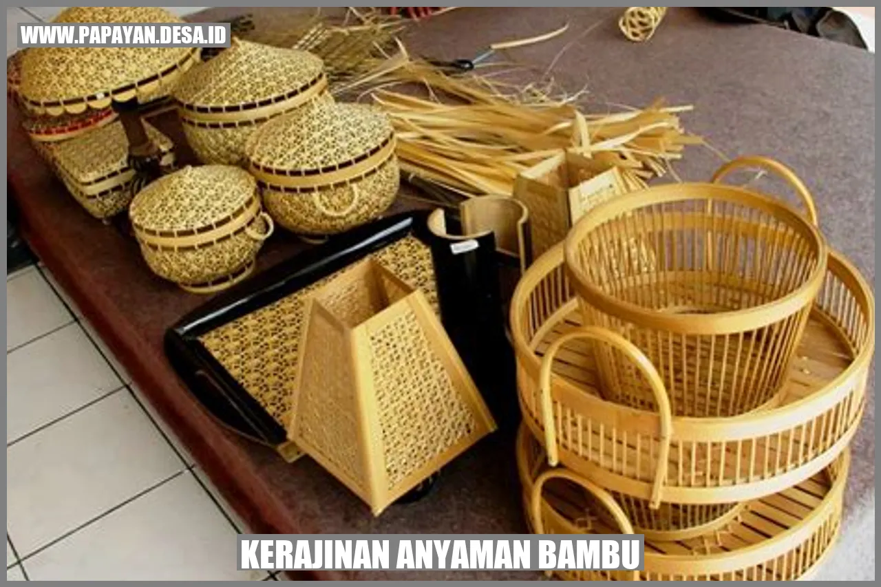 Kerajinan Anyaman Bambu
