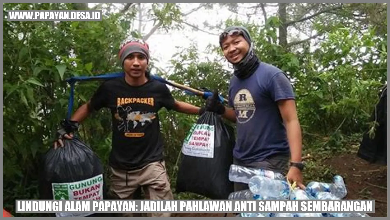 Lindungi Alam Papayan: Jadilah Pahlawan Anti Sampah Sembarangan
